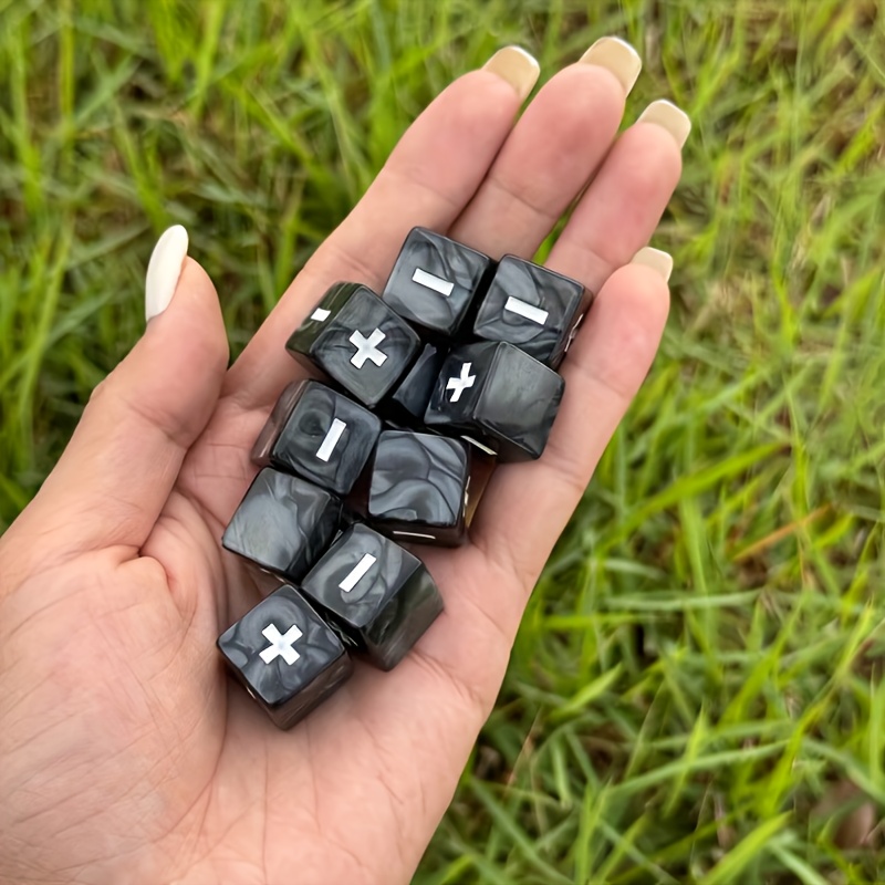 Set of 10 16Mm Acrylic Right Angle Dice for Games